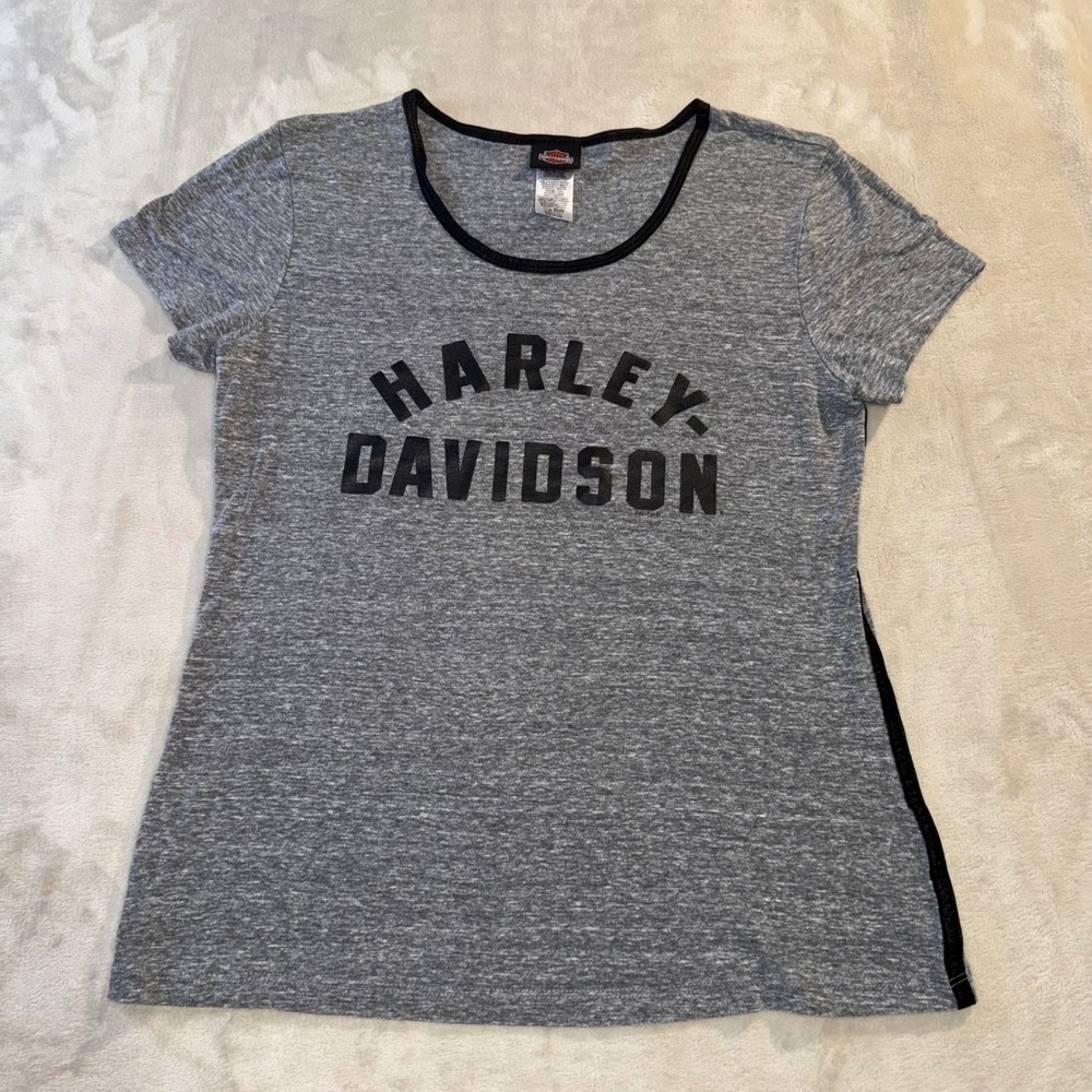 Harley-Davidson Bangkok Thailand Graphic T-Shirt Gray Womens Medium Made in USA